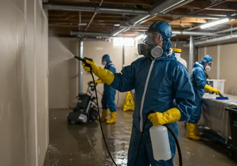 Basement Sanitization and Antimicrobial Treatment process in South Tucson, AZ