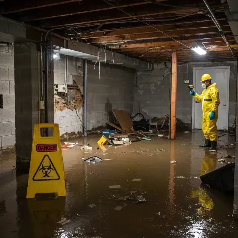 Flooded Basement Electrical Hazard in South Tucson, AZ Property